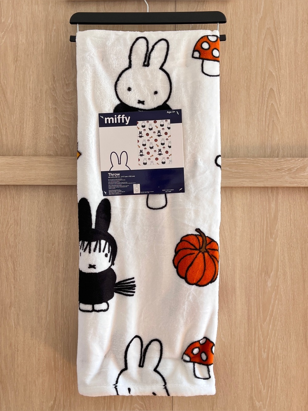MIFFY HALLOWEEN PLUSH THROW BLANKET